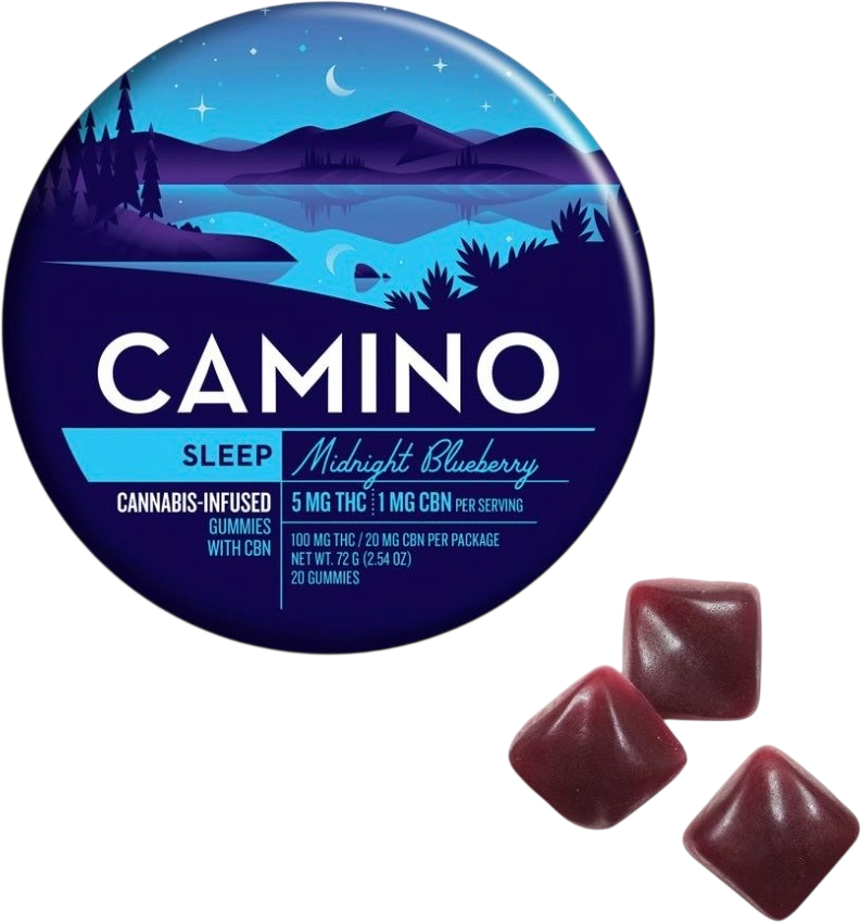 CAMINO SLEEP 5:1 100MG THC / 20MG CBN (20PC) - Midnight Blueberry - Image 2