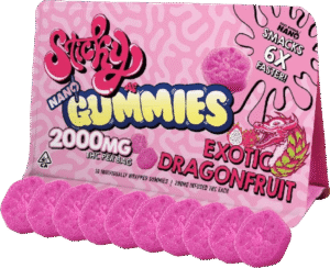 2000MG (10CT) PREMIUM NANO GUMMIES SATIVA - Exotics Dragonfruit