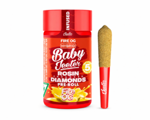 JEETER BABY JEETER ROSIN DIAMONDS FIRE OG PREMIUM ENHANCED PRE-ROLLS 2.5G | HYBRID