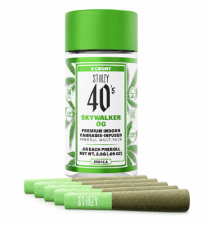 STIIIZY 40’S SKYWALKER OG PREMIUM CANNABIS-INFUSED PRE-ROLLS 2.5G | INDICA