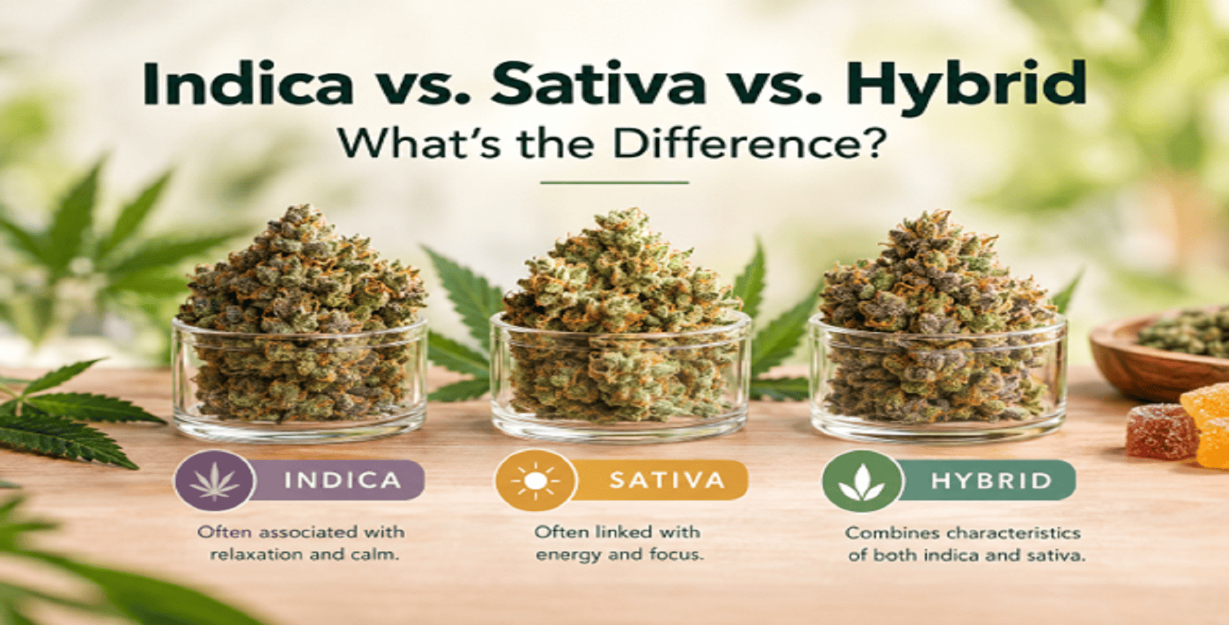 Indica vs. Sativa vs. Hybrid